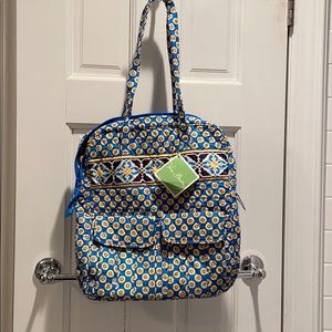 Vera Bradley Tall Zip Tote Riviera Blue